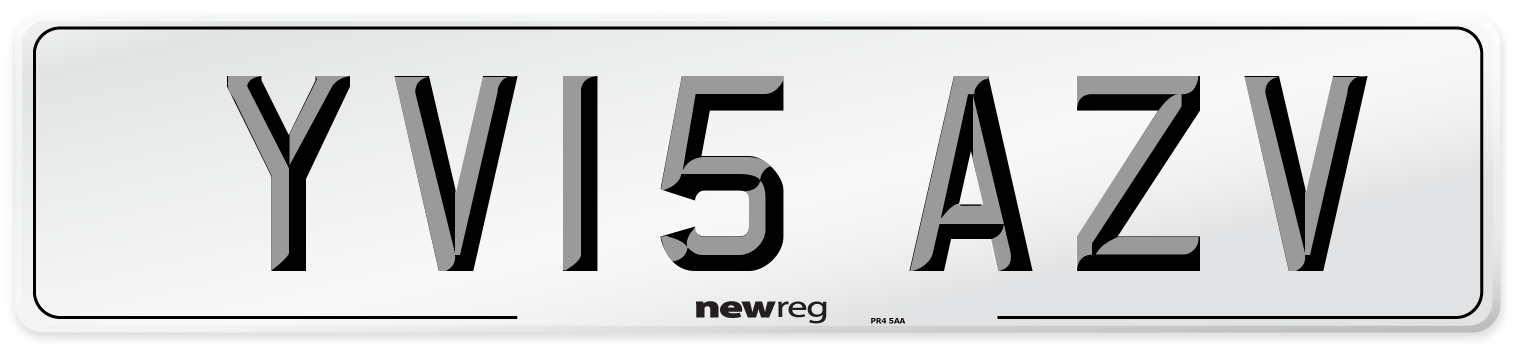 YV15 AZV Number Plate from New Reg